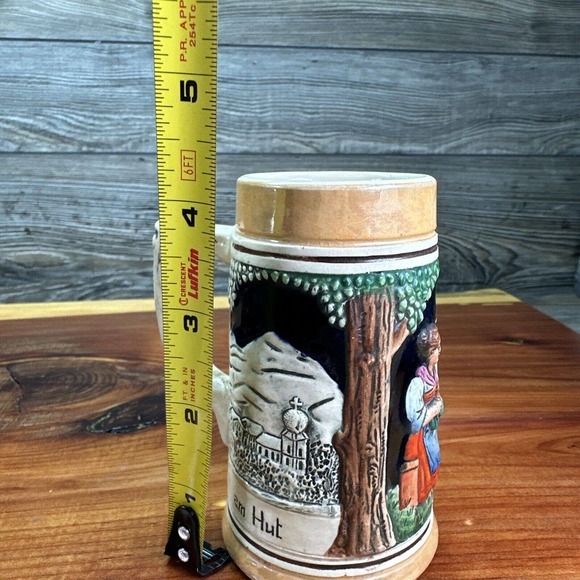 Original Vintage German Embossed Man Woman Playing/Drinking‎ Ceramic Mug - Picture 8 of 10